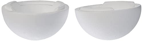 Glorex 6 3803 839 - Styroporkugel teilbar, Halbschalen, weiß, Durchmesser ca. 15 cm, zum vielseitigen Basteln und Dekorieren von GLOREX