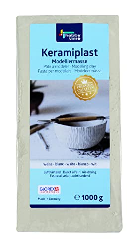 Glorex 6 8070 201 - Keramiplast, lufthärtende Modelliermasse, weiß, ca. 1000 g, gebrauchsfertig und geschmeidig, hergestellt auf natürlicher Basis Glorex 6 8070 201 - Keramiplast, lufthärtende Modelliermasse, weiß, ca. 1000 g, gebrauchsfertig und geschmeidig, hergestellt auf natürlicher Basis von Glorex