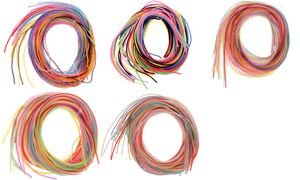 GLOREX Colour Strips Glitter 20St 100cm lang, 10 Fb. Sortiert, Baumwolle, Mehrfarbig, 11.5 x 18.5 x 1 cm, 18 von Glorex