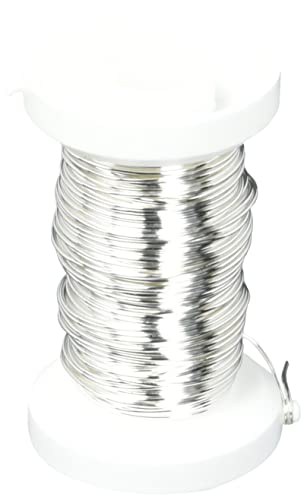 GLOREX Silberdraht 0,6 mm, 15 m Kupferkern versilbert, Draht, Silber, 9 x 8.69 x 3.2 cm von Glorex