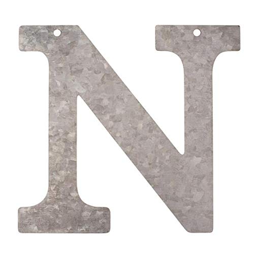 Metall Buchstabe N, verzinkt Höhe 12 cm Alphabet - Initialien von Glorex