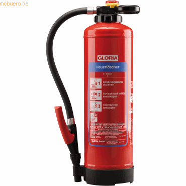 Gloria Handfeuerlöscher WH 9 PRO 803811.0000 Brandklasse 43A von Gloria