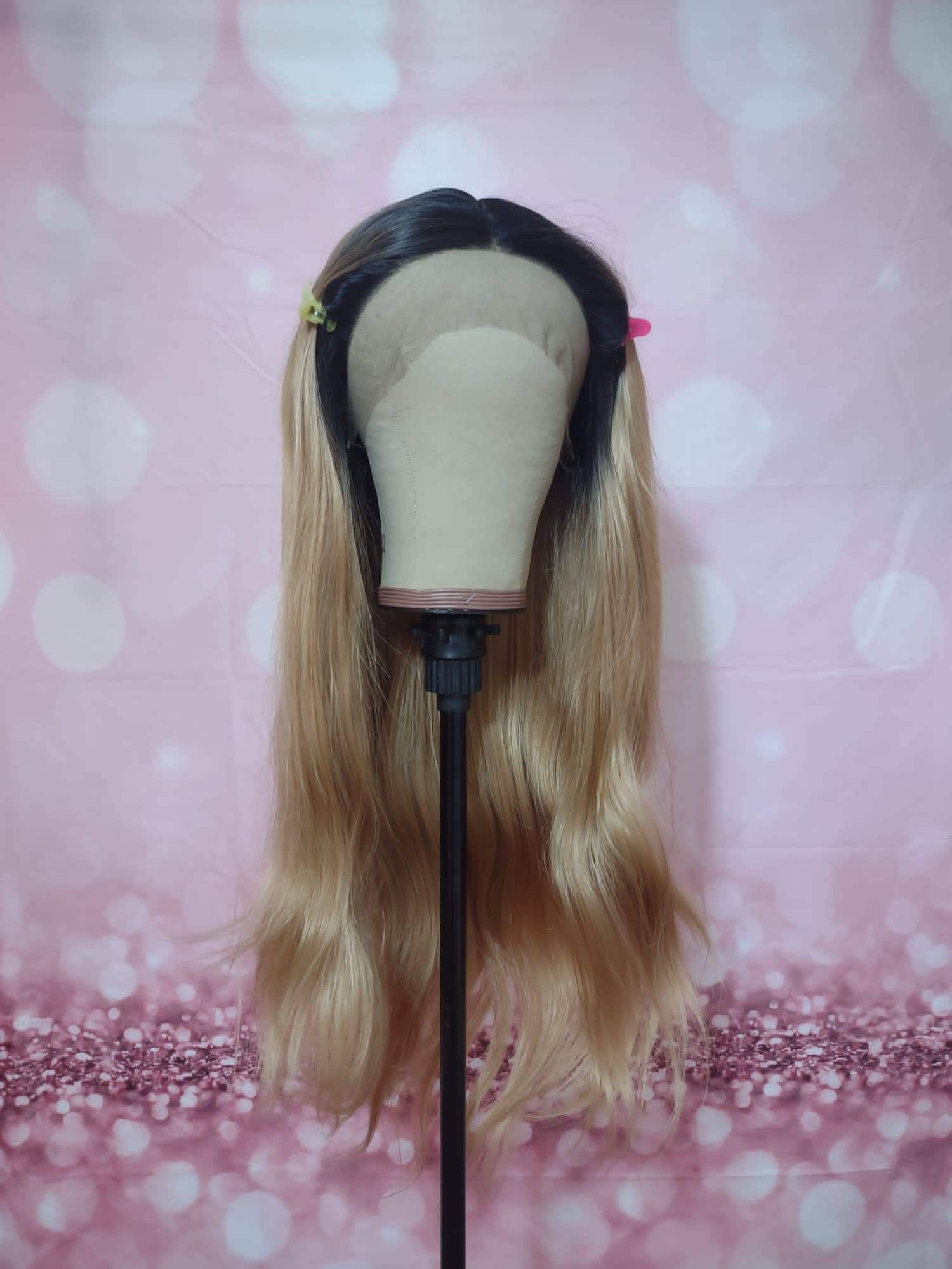 24Inch Ombre Dark Root Straight Lace Front Perücke 24"Inch Blonde Farbe von GloriousWigs