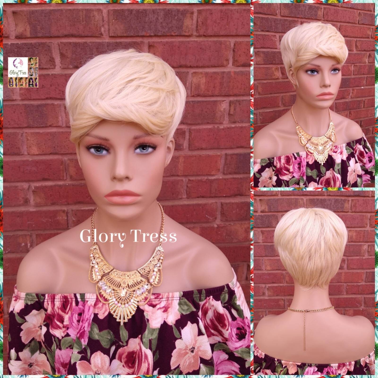 Kurze Razor Cut Full Perücke, Glory Tress, Pixie Frisur, 613 Platinum Blonde On Sale // Jordan Kurze Razor Cut Full Perücke, Glory Tress, Pixie Frisur, 613 Platinum Blonde On Sale // Jordan von GloryTress