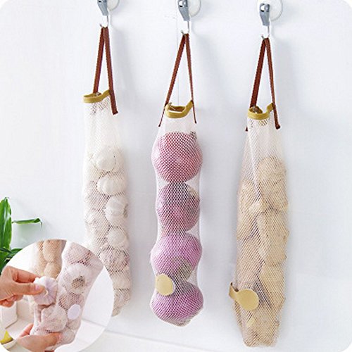 Gloryhonor Wiederverwendbare Aufbewahrungstasche zum Aufhängen von Obst und Gemüse aus Netzstoff für Knoblauch und Zwiebeln. Gloryhonor Wiederverwendbare Aufbewahrungstasche zum Aufhängen von Obst und Gemüse aus Netzstoff für Knoblauch und Zwiebeln. von Gloryhonor