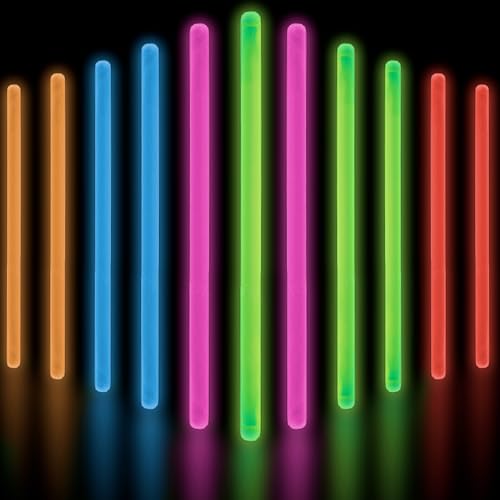Glow Fever Knicklichter Party Set - 25 cm Party Leuchtstäbchen für draußen, Glow-in-The-Dark Party, Neon-Party & mehr Glow Sticks von Party Dragon - Gemischt, 50 Stück von Glow Fever