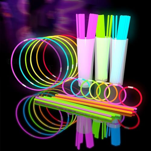 Knicklichter Party Set - 20 cm Party Leuchtstäbe für Halloween, Konzerte, Silvester, Gastgeschenke & Spiele - Glow Sticks Party Pack von Party Dragon - Mehrfarbig, 100 Stück von Glow Fever