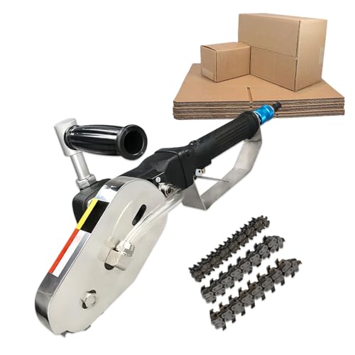 Glowdora Luftpneumatischer Wellpappenschneider, Industrielle Papierabisoliermaschine, Kartonabfallabisoliermaschine, Kantenschneider Für Altpapier, Trimmwerkzeug, 2500 U/Min (Farbe: Schwarz) 6mm von Glowdora