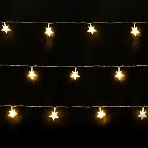 Glowster Lichterkette mit Batterien Typ 3AA – 20 warme LEDs – 0,3 m + 3 m – transparente Linie – IP20 – Timer, ideal für Dekorationen. Glowster Lichterkette mit Batterien Typ 3AA – 20 warme LEDs – 0,3 m + 3 m – transparente Linie – IP20 – Timer, ideal für Dekorationen. von Glowster