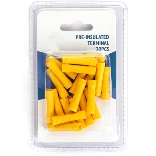 Vorisolierte gelbe Klemmen, 20 Stück/Blisterpackung, für sichere und effiziente elektrische Verbindungen in elektrischen Anlagen. Vorisolierte gelbe Klemmen, 20 Stück/Blisterpackung, für sichere und effiziente elektrische Verbindungen in elektrischen Anlagen. von Glowster