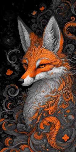 Diamond Painting Erwachsene, Groß Diamant Painting Bilder Tier Fuchs Diamant Malerei Set für Kinder DIY Mosaikherstellung Diamond Art Kits Zuhause Wanddekor Bastelset als Geschenke (100x200cm) l-197 von Glslmznq