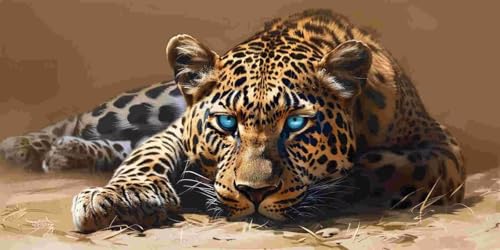 Diamond Painting Erwachsene, Groß Diamant Painting Bilder Tier Leopard Diamant Malerei Set für Kinder DIY Mosaikherstellung Diamond Art Kits Zuhause Wanddekor Bastelset als Geschenke (100x200cm) l-188 von Glslmznq