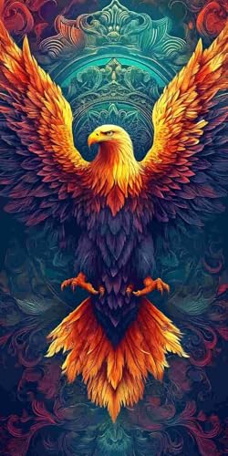 Diamond Painting Erwachsene, Groß Diamant Painting Bilder Tiere Adler Diamant Malerei Set für Kinder DIY Mosaikherstellung Diamond Art Kits Zuhause Wanddekor Bastelset als Geschenke (100x200cm) l-221 von Glslmznq