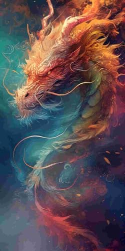Diamond Painting Erwachsene, Groß Diamant Painting Bilder Tiere Drachen Diamant Malerei Set für Kinder DIY Mosaikherstellung Diamond Art Kits Zuhause Wanddekor Bastelset als Geschenke (30x60cm) l-204 von Glslmznq