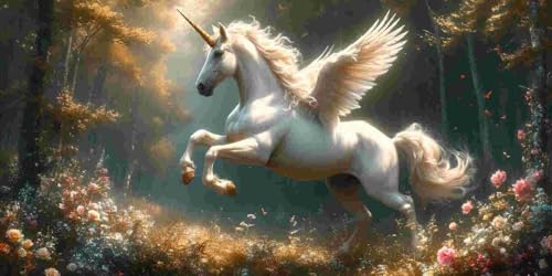 Diamond Painting Erwachsene, Groß Diamant Painting Bilder Tiere Einhorn Diamant Malerei Set für Kinder DIY Mosaikherstellung Diamond Art Kits Zuhause Wanddekor Bastelset als Geschenke (100x200cm) l192 von Glslmznq