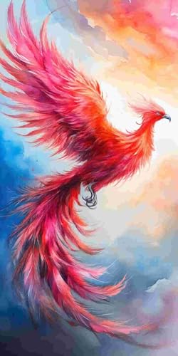 Diamond Painting Erwachsene, Groß Diamant Painting Bilder Tiere Phoenix Diamant Malerei Set für Kinder DIY Mosaikherstellung Diamond Art Kits Zuhause Wanddekor Bastelset als Geschenke (100x200cm) l193 von Glslmznq