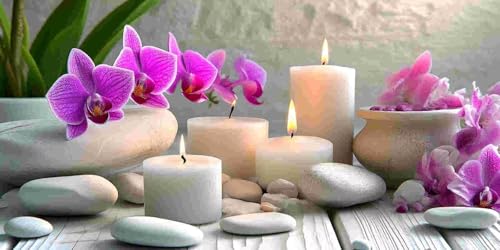 Diamond Painting Erwachsene, Groß Diamant Painting Bilder Zen Orchidee Diamant Malerei Set für Kinder DIY Mosaikherstellung Diamond Art Kits Zuhause Wanddekor Bastelset als Geschenke (40x80cm) l-112 von Glslmznq