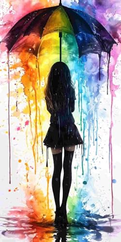 Diamond Painting Erwachsene Groß xxL, 5D DIY Diamant Painting Bilder für Kinder Anfänger, Runde Full Drill Schirm Mädchen, Mosaikherstellung Bastelset für Haus Wanddekoration Geschenk 30x60cm o-154 von Glslmznq