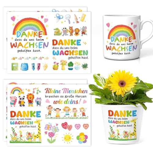 4PCS Aufkleber Danke Dass du Mir Beim Wachsen Geholfen Hast, als Blumentopf Tassendekoration, Abschiedsgeschenk Erzieherin Lehrerin, Abschied Kindergarten Dankeschön Geschenke Erzieherin 4PCS Aufkleber Danke Dass du Mir Beim Wachsen Geholfen Hast, als Blumentopf Tassendekoration, Abschiedsgeschenk Erzieherin Lehrerin, Abschied Kindergarten Dankeschön Geschenke Erzieherin von GluckGeschenk