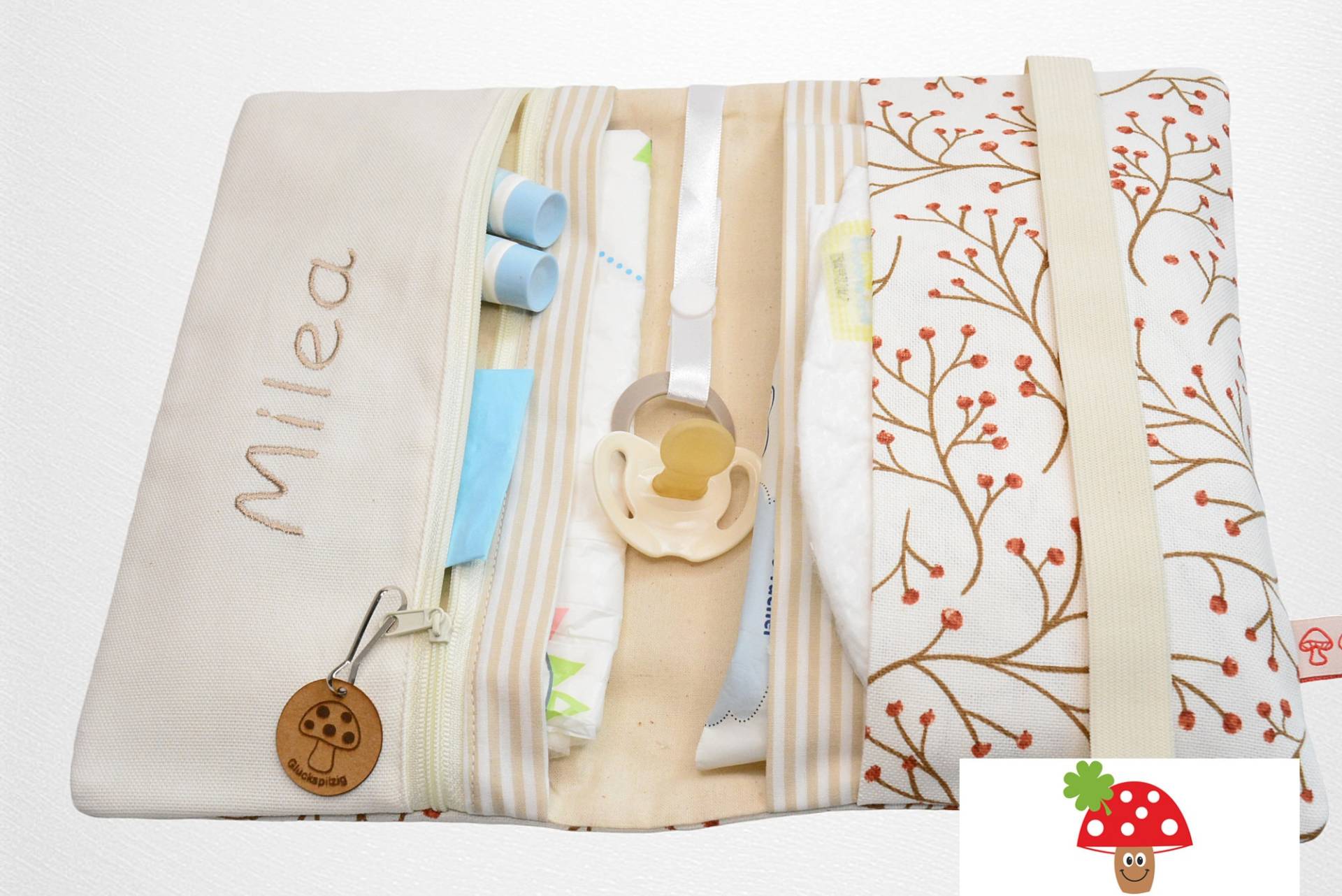 Windeltasche Mit Namen Windeltasche Mit Namen von Glueckspilzig