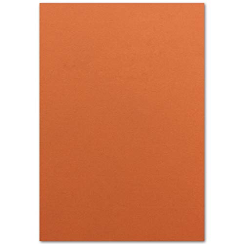 100 Blatt Ton-Karton DIN A4 - Farbe: Mandarine -Ton-Papier 160 g/m² gerippte Oberfläche - Ton-Zeichen-Papier Bastel-Papier Bastel-Karton - Glüxx-Agent von Glüxx-Agent