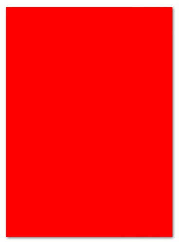 50 Blatt Leuchtpapier DIN A4-21,0 x 29,7 cm - Neonpapier Rot - 80 g/m² - Rückseite weiss - Plakatpapier für Leuchtplakate - Glüxx-Agent von Glüxx-Agent