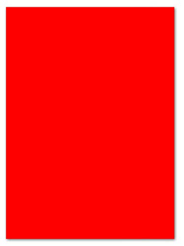 50 Blatt Leuchtpapier DIN A4-21,0 x 29,7 cm - Neonpapier Rot - 80 g/m² - Rückseite weiss - Plakatpapier für Leuchtplakate - Glüxx-Agent von Glüxx-Agent