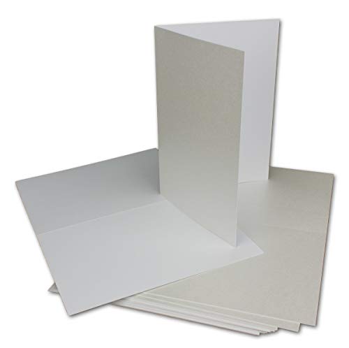 60x Klappkarten blanko mit Umschlag - DIN A6 / C6 Weiß matt glänzend - Faltkarten A6 10,5 x 14,7 cm mit Briefumschläge C6 11,5 x 16 cm - Karten Umschlag Set von Glüxx Agent von Glüxx Agent