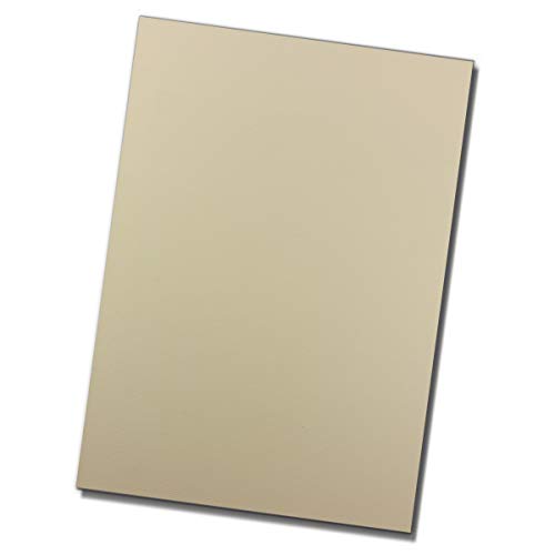 75 Blatt DIN A4 Briefpapier - Bastelpapier - Vanille (Creme) - Ton-Papier mit edler Rippung, 100 g/m² - matte Oberfläche - hochwertiges Schreibpapier von Glüxx Agent