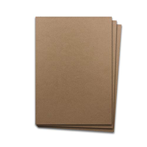 Glüxx Agent 100 Blatt Kraftpapier DIN A4 - Braun - 240 g/m² Dicker Bastelkarton - 21,0 x 29,7 cm -Naturpapier - 100% ökologisch - Kartonpapier - Bedruckbar von Glüxx Agent