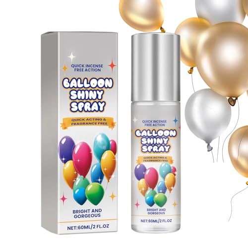 Ballon Hochglanz Spray | Ballon Politur Spray 60ml,Glanznebel Dekorativer Ballonaufheller für Geburtstage Hochzeiten Feiern kommerzielle Anlässe zu Hause drinnen und draußen auf Festivals und von Glugahrif