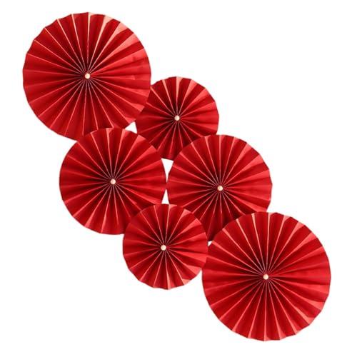 Dekoration für Blumenfächer, Papierfächer für das chinesische Neujahr, 6 x Fotokabiner, Blumengirlanden aus Papier, dekorativ, für Party-Dekorationen Dekoration für Blumenfächer, Papierfächer für das chinesische Neujahr, 6 x Fotokabiner, Blumengirlanden aus Papier, dekorativ, für Party-Dekorationen von Glugahrif