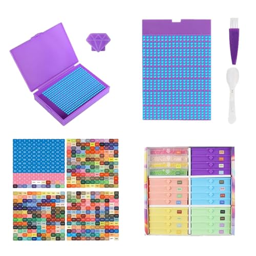Glugahrif Aufbewahrungsboxen für kreative Kunst mit Strass – Aufbewahrungstabletts mit Deckel für kreatives Hobby, Organizer Zubehör für Hobby, Freizeit, Schmuckständer für Erwachsene von Glugahrif