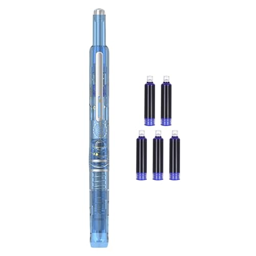 Glugahrif Füllfederhalter, nachfüllbar, mit 5 Patronen, feine Spitze, 0,38 mm, Schulbedarf, Schreibwaren, für Tagebuch, Zeichnungen, Notizen Glugahrif Füllfederhalter, nachfüllbar, mit 5 Patronen, feine Spitze, 0,38 mm, Schulbedarf, Schreibwaren, für Tagebuch, Zeichnungen, Notizen von Glugahrif