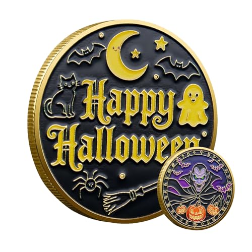 Glugahrif Münze für Halloween-Sammler, Metallgeld, Zubehör, Dekoration | Dekoratives Kunst-Erinnerungsstück für und Erwachsene, Schatzsuche, Innendekoration, Sammlung, Ausstellung Glugahrif Münze für Halloween-Sammler, Metallgeld, Zubehör, Dekoration | Dekoratives Kunst-Erinnerungsstück für und Erwachsene, Schatzsuche, Innendekoration, Sammlung, Ausstellung von Glugahrif