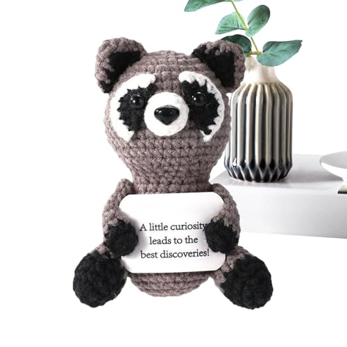 Glugahrif Puppe mit positivem Haken, , gehäkelt, emotionale Unterstützung | mit inspirierender Karte, dekorativer Begleiter, 15 cm, für Haus, Büro und Schlafzimmer Glugahrif Puppe mit positivem Haken, , gehäkelt, emotionale Unterstützung | mit inspirierender Karte, dekorativer Begleiter, 15 cm, für Haus, Büro und Schlafzimmer von Glugahrif