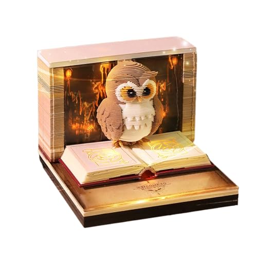 Kalender 2026 Memo-Pad 3D | Kunst zum Skulptur auf Papier mit abnehmbaren Seiten, Notizblock, geschnitzter Block mit abnehmbaren Seiten, ideal für Weihnachten, Geschenke, Büro und Tischdekoration von Glugahrif