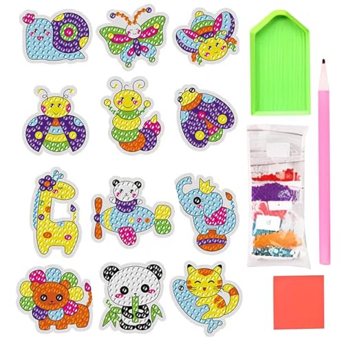 Steinbilder Set,Steinbild Sticker Set | Bastelsets Mosaik Spielzeug Für Anfänger Kindergeburtstag Geschenk von Glugahrif