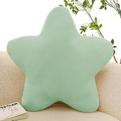 Gluhbirnen Kuschelkissen Kinder, Kissen Stern, Stern Kuscheltier, Kuschelkissen Flauschig, Kuschelkissen Kinder, Weiche Flauschige Sternform Zierkissen Sofakisse für Heimdekoration, Hellgrün, 60CM von Gluhbirnen
