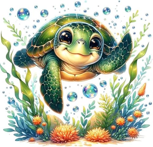 Diamond Painting Anhänger, Glvomazty DIY 5D Diamant Painting Windspiel Rotierendes Sonnenfänger Bastelset Kinder für Home Dekor, Kreative Geschenke (Süße Schildkröte 30×30cm) Diamond Painting Anhänger, Glvomazty DIY 5D Diamant Painting Windspiel Rotierendes Sonnenfänger Bastelset Kinder für Home Dekor, Kreative Geschenke (Süße Schildkröte 30×30cm) von Glvomazty
