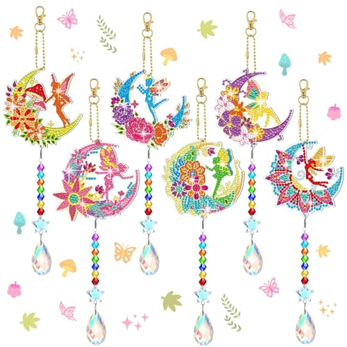 Glvomazty Diamond Painting Anhänger DIY 5D Diamant Painting Windspiel Rotierendes Sonnenfänger Bastelset Kinder für Home Dekor, Kreative Geschenke Glvomazty Diamond Painting Anhänger DIY 5D Diamant Painting Windspiel Rotierendes Sonnenfänger Bastelset Kinder für Home Dekor, Kreative Geschenke von Glvomazty
