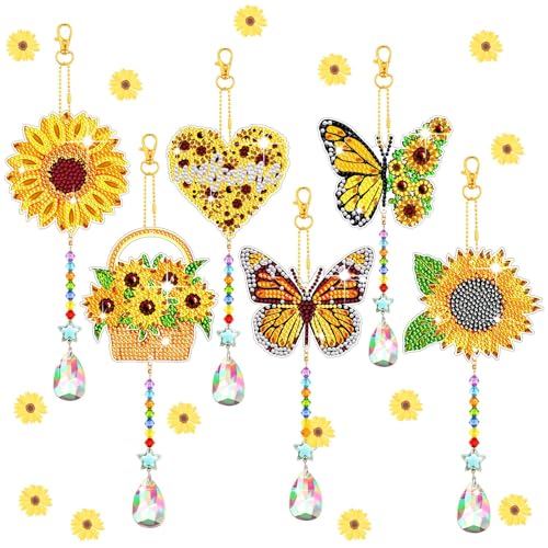 Glvomazty Diamond Painting Anhänger DIY 5D Diamant Painting Windspiel Sonnenfänger Diamant-Painting-Schlüsselanhänger Bastelset Kinder für Home Dekor, Kreative Geschenke Glvomazty Diamond Painting Anhänger DIY 5D Diamant Painting Windspiel Sonnenfänger Diamant-Painting-Schlüsselanhänger Bastelset Kinder für Home Dekor, Kreative Geschenke von Glvomazty