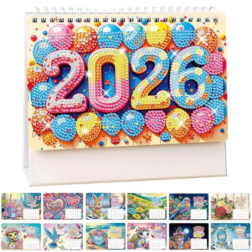Glvomazty Diamond Painting Kalender 2026 | Diamantmalerei Papierkalender | Weihnachten Schreibtisch Kalender,Monats Flip Tischkalender für DIY Bastelarbeiten Partygeschenk,Weihnachten Halloween 2# Glvomazty Diamond Painting Kalender 2026 | Diamantmalerei Papierkalender | Weihnachten Schreibtisch Kalender,Monats Flip Tischkalender für DIY Bastelarbeiten Partygeschenk,Weihnachten Halloween 2# von Glvomazty