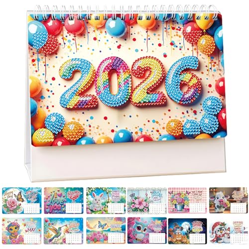 Glvomazty Diamond Painting Kalender 2026 | Diamantmalerei Papierkalender | Weihnachten Schreibtisch Kalender,Monats Flip Tischkalender für DIY Bastelarbeiten Partygeschenk,Weihnachten Halloween 3# Glvomazty Diamond Painting Kalender 2026 | Diamantmalerei Papierkalender | Weihnachten Schreibtisch Kalender,Monats Flip Tischkalender für DIY Bastelarbeiten Partygeschenk,Weihnachten Halloween 3# von Glvomazty