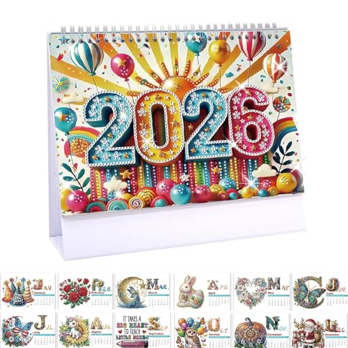 Glvomazty Diamond Painting Kalender 2026 | Diamantmalerei Papierkalender | Weihnachten Schreibtisch Kalender,Monats Flip Tischkalender für DIY Bastelarbeiten Partygeschenk,Weihnachten Halloween 4# Glvomazty Diamond Painting Kalender 2026 | Diamantmalerei Papierkalender | Weihnachten Schreibtisch Kalender,Monats Flip Tischkalender für DIY Bastelarbeiten Partygeschenk,Weihnachten Halloween 4# von Glvomazty