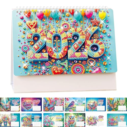 Glvomazty Diamond Painting Kalender 2026 | Diamantmalerei Papierkalender | Weihnachten Schreibtisch Kalender,Monats Flip Tischkalender für DIY Bastelarbeiten Partygeschenk,Weihnachten Halloween 5# Glvomazty Diamond Painting Kalender 2026 | Diamantmalerei Papierkalender | Weihnachten Schreibtisch Kalender,Monats Flip Tischkalender für DIY Bastelarbeiten Partygeschenk,Weihnachten Halloween 5# von Glvomazty