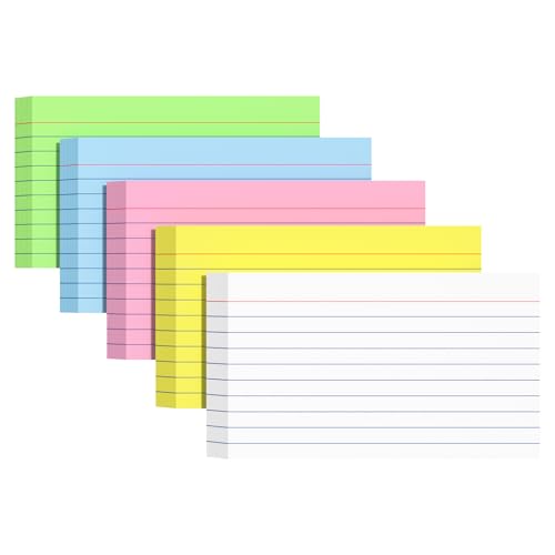 Karteikarte, 7,6 x 12,7 cm, 12,7 x 12,7 cm, mehrfarbig, nicht lila, ohne L von Glyanlee