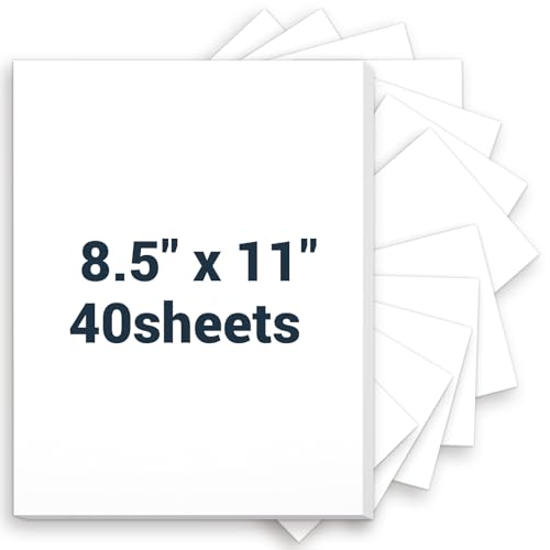 Weißer Karton, 200 g/m², dickes Druckerpapier, 200 g/m², 40 Blatt, schwerer Karton, Kartonpapier für Einladungen, DIY-Karten, Visitenkarten, Speisekarten, Handwerk, Zeichnen usw von Glyanlee