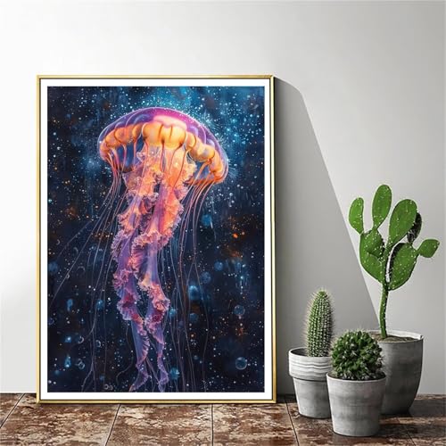 Malen Nach Zahlen Erwachsene Sternenhimmel Malen Nach Zahlen Qualle Malen Nach Zahlen ab 9 Jahre Mädchen, Malen Nach Zahlen Kinder Bastelset Erwachsene,für Home Haus Deko (Rahmenlos) 30x40cm C-309 von Gmeignl