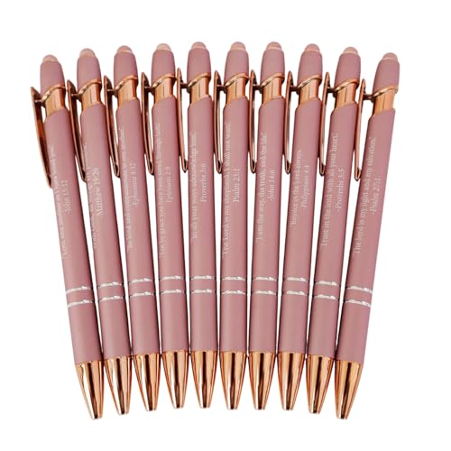 Gmokluytw Bibelverse, Christliche Stifte,Inspirierender Bibelversballpoint Pen | Set von 10 Schreibwerkzeugen für Klassenzimmerpreise Kirche Sonntag Schullehrer Wertschätzung, schwarze Tinte Gmokluytw Bibelverse, Christliche Stifte,Inspirierender Bibelversballpoint Pen | Set von 10 Schreibwerkzeugen für Klassenzimmerpreise Kirche Sonntag Schullehrer Wertschätzung, schwarze Tinte von Gmokluytw